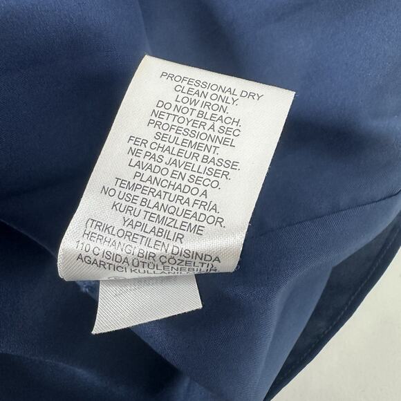 Tibi Dress Womens 8 Blue Navy Dot Tie Waist Square Neck Costal Beach - Picture 10 of 15